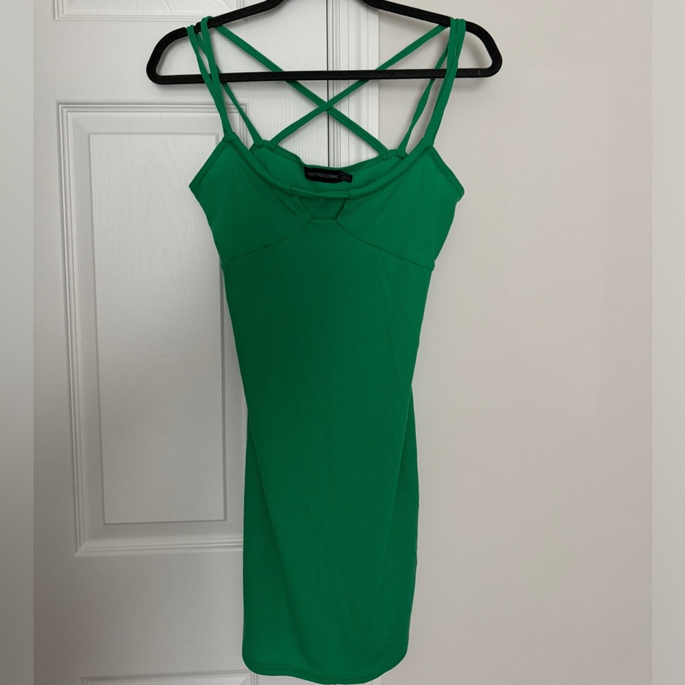 Green Spaghetti Strap Dress (mini)